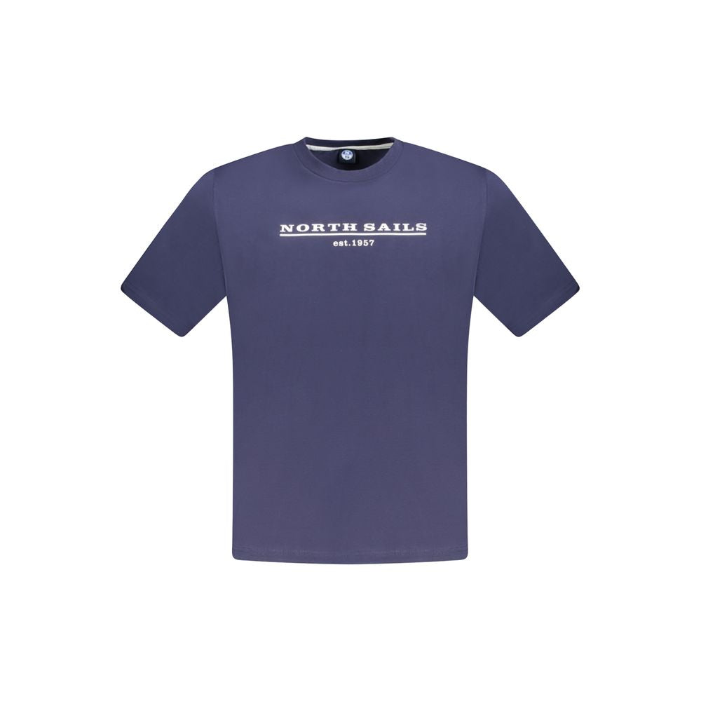 T-Shirt by North Sails for men in cotton blue showcases a unassuming silhouette, artfully detailed with a refined crew neckline and unassuming for a sophisticated, contemporary look.
