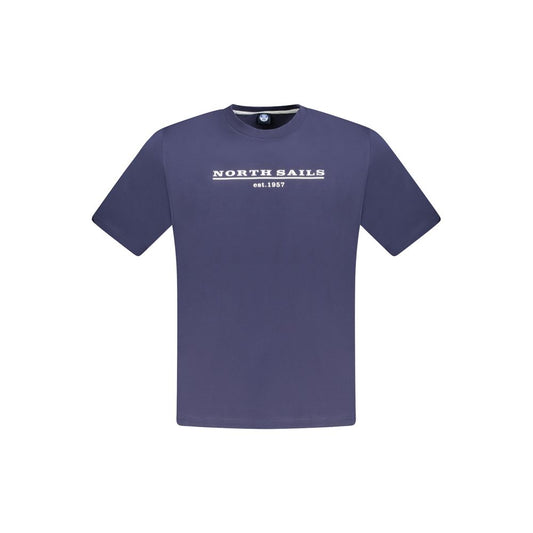 T-Shirt by North Sails for men in cotton blue showcases a unassuming silhouette, artfully detailed with a refined crew neckline and unassuming for a sophisticated, contemporary look.