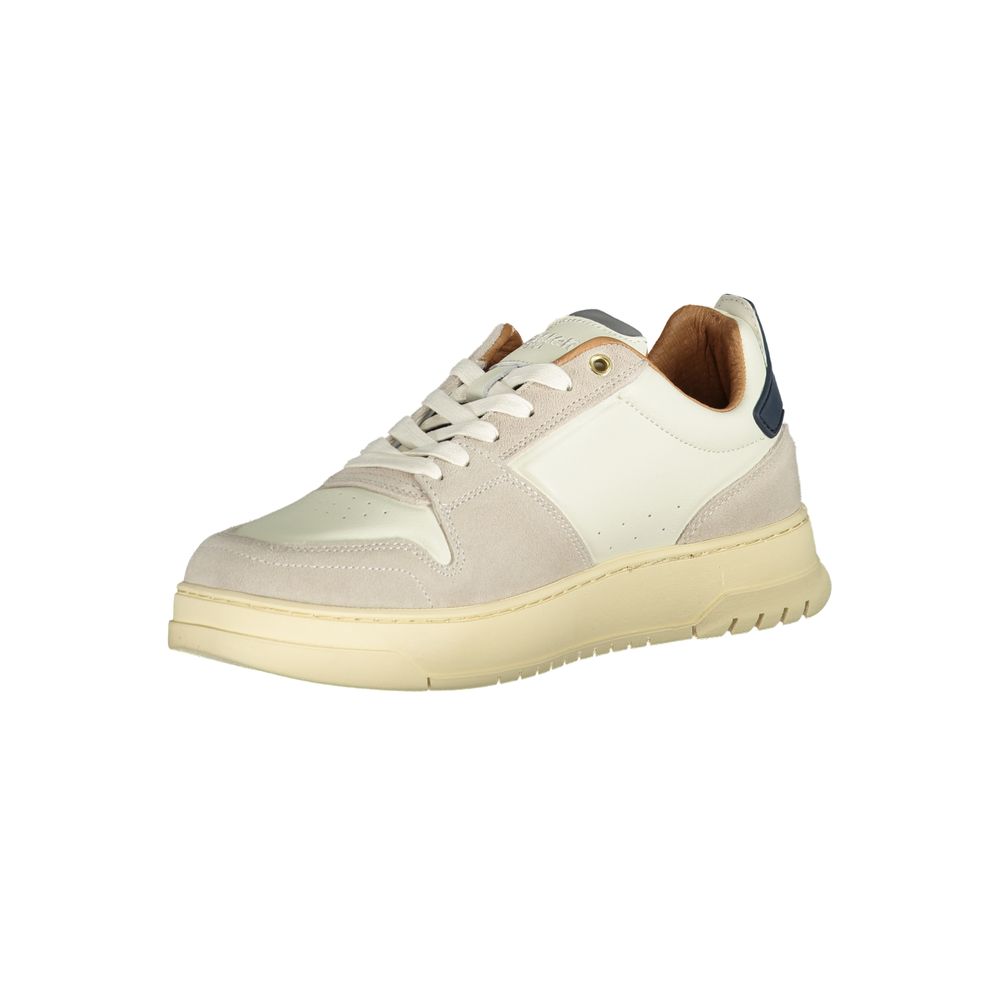 Sneakers by Blauer for men in polyester polyethylene leather white presents a sumptuous silhouette as Men's Fashion Polyester Polyethylene Leather Sneakers, expertly defined by a sumptuous fashion style for a sumptuous, high-fashion look.