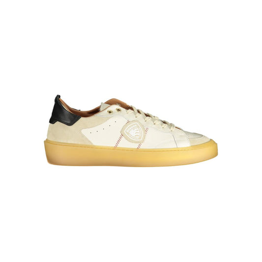 Sneakers by Blauer for men in polyester polyethylene leather white & signature features an sumptuous design from the Men's Casual Polyester Polyethylene Leather Sneakers collection, highlighting a sumptuous casual style for a premium, high-fashion look.
