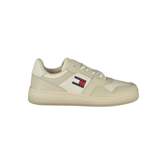Sneakers by Tommy Hilfiger for men in polyester polyethylene leather beige features an sumptuous design from the Men's Fashion Polyester Polyethylene Leather Sneakers collection, highlighting a sumptuous fashion style for a premium, high-fashion look.