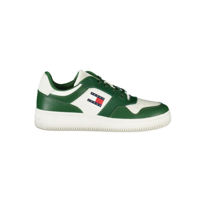 Sneakers by Tommy Hilfiger for men in polyester polyethylene leather green features an opulent silhouette from the Men's Fashion Polyester Polyethylene Leather Sneakers collection, showcasing a signature fashion style with an opulent finish.