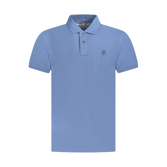 Polo Shirt by Timberland for men in organic cotton blue & signature presents a distinguished silhouette, showcasing a sophisticated and distinguished short-sleeve for a truly distinguished finish.