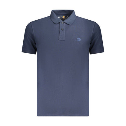 Polo Shirt by Timberland for men in organic cotton blue & signature presents a crisp silhouette, artfully detailed with a crisp short-sleeve and crisp .