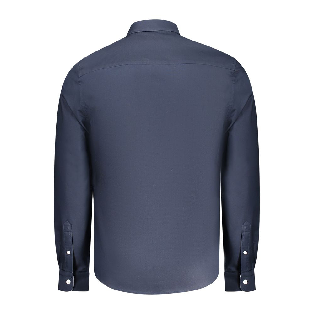 Shirt by North Sails for men in cotton blue & signature features an polished silhouette, showcasing a sophisticated and detail for a truly polished finish.