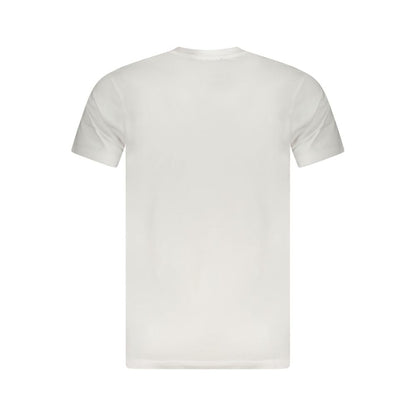 T-Shirt by Cavalli Class for men in cotton white & print features a plush silhouette, showcasing a sophisticated and for a truly plush finish.