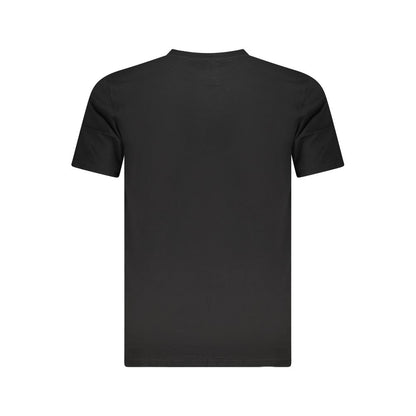 T-Shirt by Cavalli Class for men in cotton black & print showcases a chic silhouette, artfully detailed with a chic and for a chic finish.
