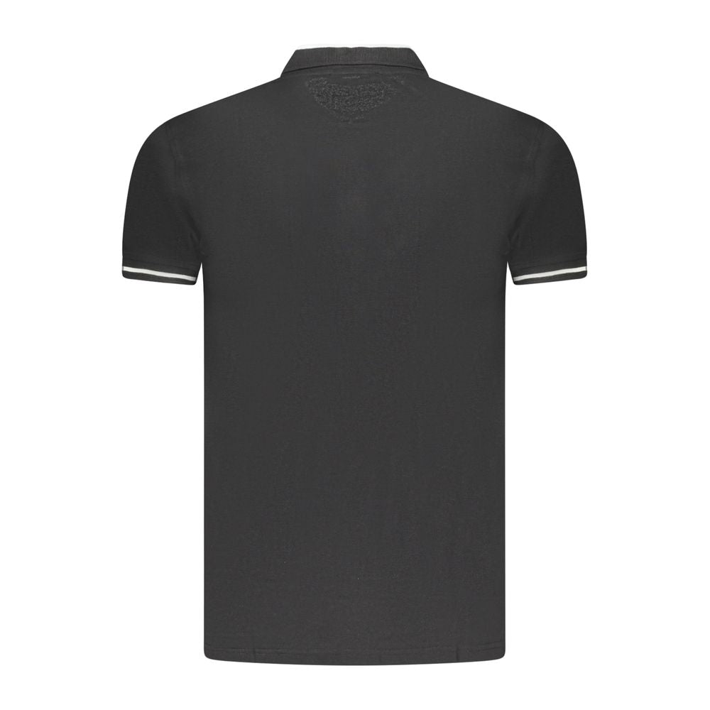 Polo Shirt by Cavalli Class for men in cotton black & signature presents a crisp silhouette, artfully detailed with a crisp and crisp .