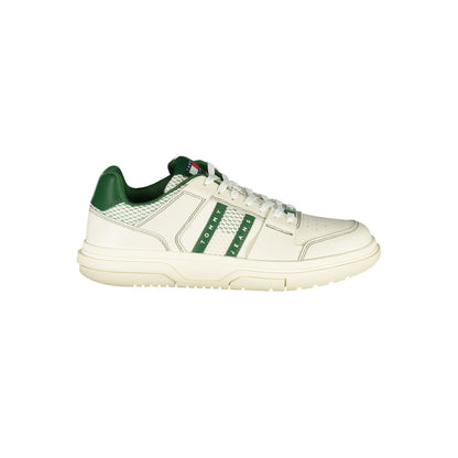 Sneakers by Tommy Hilfiger for men in polyester polyethylene leather green features an opulent silhouette from the Men's Fashion Polyester Polyethylene Leather Sneakers collection, showcasing a signature fashion style with an opulent finish.