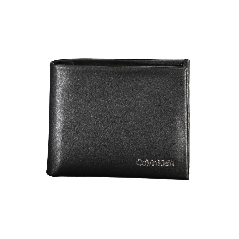 Cardholder Wallet by Calvin Klein for men in polyester & polyethylene black & print features a streamlined silhouette, showcasing the streamlined Polyester & Polyethylene Cardholder Wallet design with sophisticated card-organization rfid-protection for a premium look.