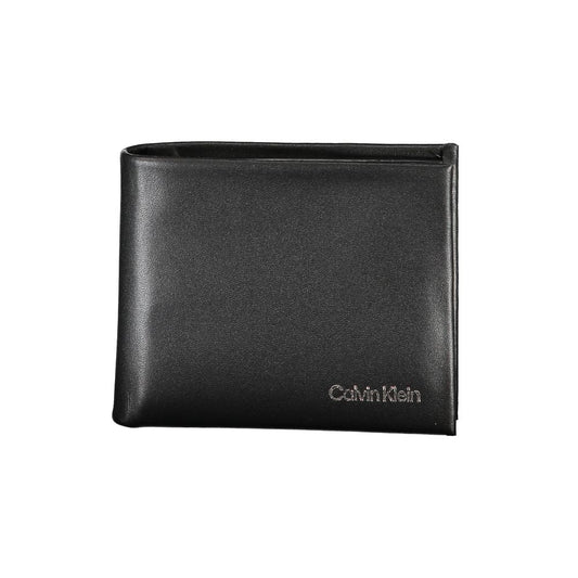 Cardholder Wallet by Calvin Klein for men in polyester & polyethylene black & print features a streamlined silhouette, showcasing the streamlined Polyester & Polyethylene Cardholder Wallet design with sophisticated card-organization rfid-protection for a premium look.
