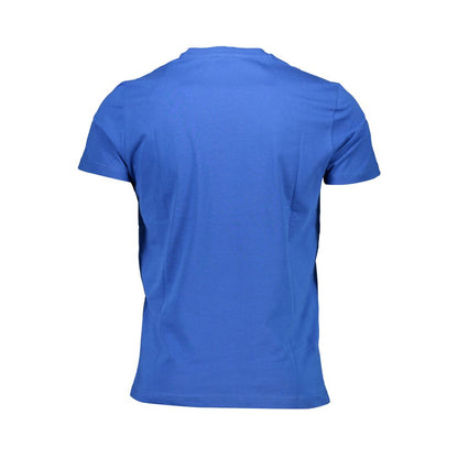 T-Shirt by Diesel for men in cotton blue, signature & print showcases a unassuming silhouette, artfully detailed with a refined and unassuming for a sophisticated, contemporary look.