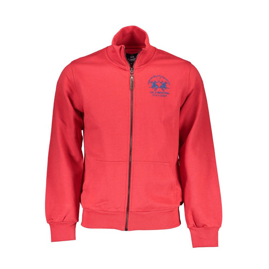 Sweatshirt by La Martina for men in cotton red features an exquisite silhouette, showcasing long-sleeve and details for a exquisite look.