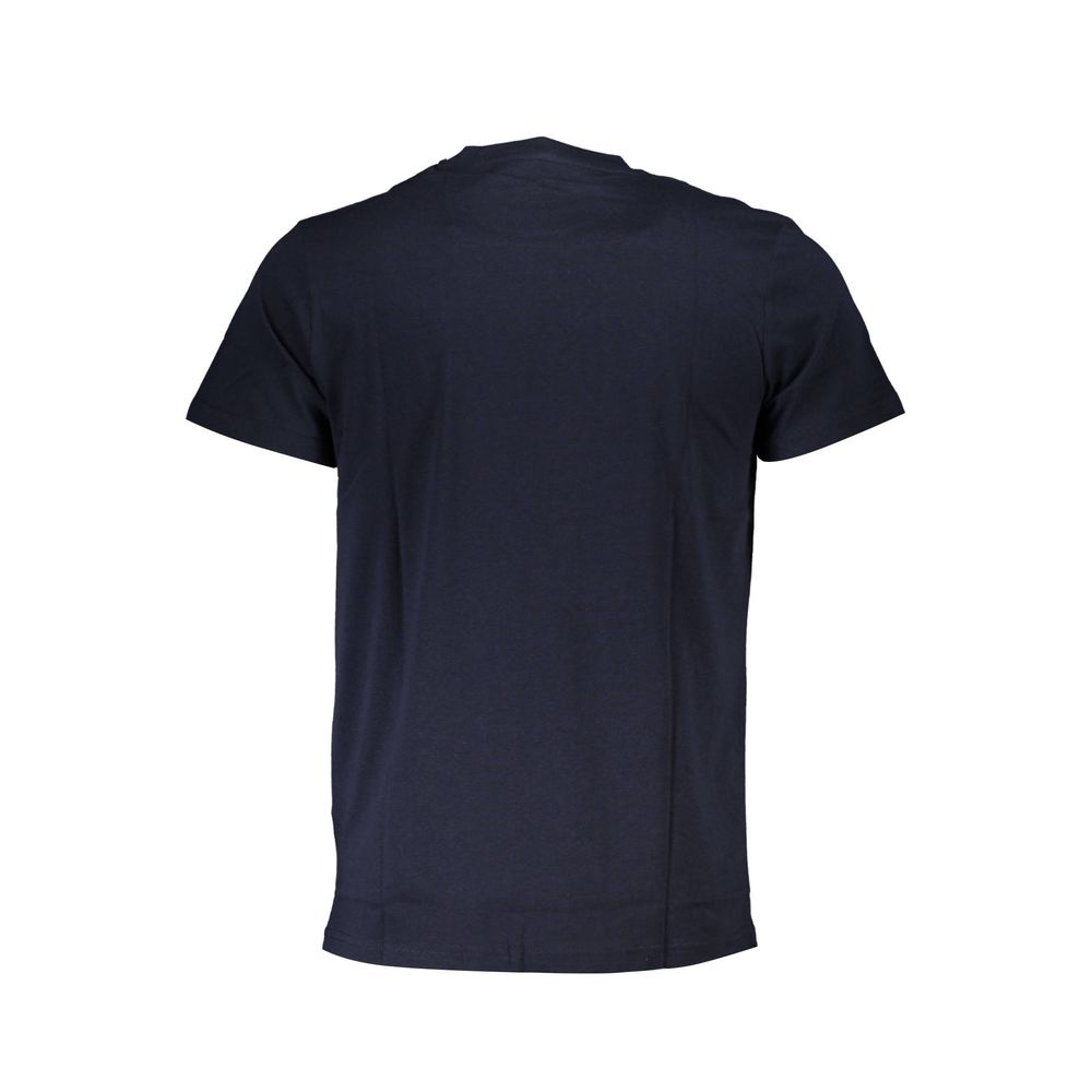 T-Shirt by Cavalli Class for men in cotton blue, signature & print showcases a fashionable silhouette, elegantly detailed with a fashionable and for a sophisticated, high-fashion look.