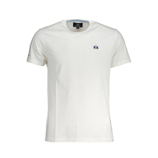 T-Shirt by La Martina for men in cotton white & print showcases a chic silhouette, artfully detailed with a chic crew neckline and for a chic finish.