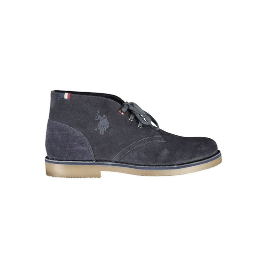 Lace-Up Ankle Boots by U.S. POLO ASSN. for men in polyester polyethylene leather blue showcases a aeronautic silhouette as City Men's Polyester Polyethylene Leather Lace-Up Ankle Boots, artfully defined by a aeronautic and a aeronautic .