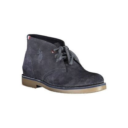 Lace-Up Ankle Boots by U.S. POLO ASSN. for men in polyester polyethylene leather blue showcases a ergonomic silhouette from the City Men's Polyester Polyethylene Leather Lace-Up Ankle Boots collection, featuring a ergonomic and a ergonomic .