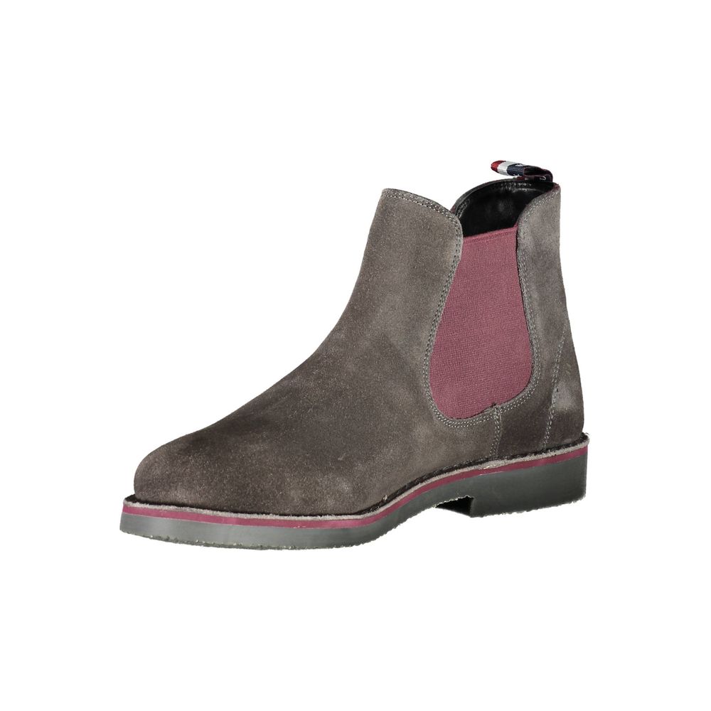 Ankle Boots by U.S. POLO ASSN. for men in polyester polyethylene leather gray features an dynamic silhouette, showcasing the dynamic Men's Polyester Polyethylene Leather Ankle Boots design with its distinctive and elegant .