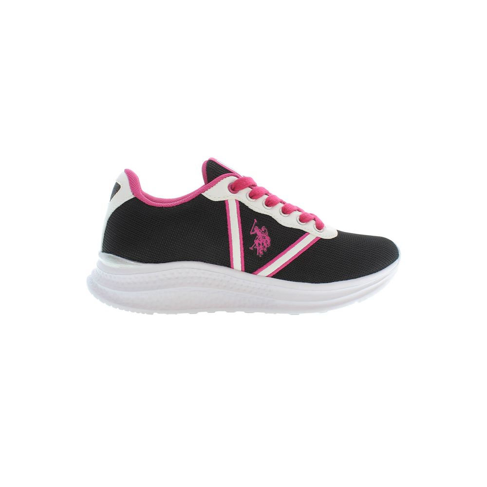 Sneakers by U.S. POLO ASSN. for women in polyester & polyethylene black presents a sumptuous silhouette, artfully capturing the essence of the Women's Fashion Polyester & Polyethylene Sneakers with its sumptuous fashion style design.