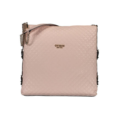Handbag by Guess Jeans for women in polyethylene pink, signature-print & print features a refined silhouette, showcasing a secure , organized , and versatile handle for a refined finish.