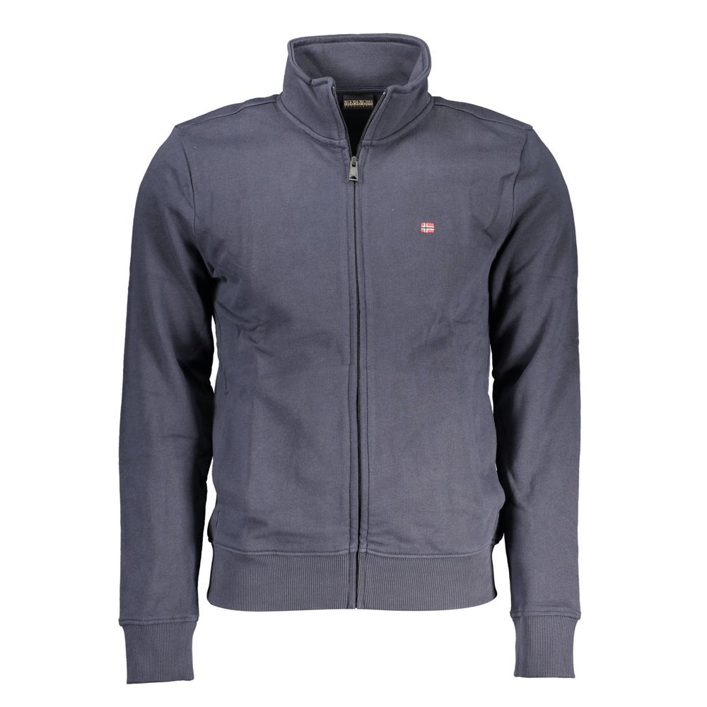Sweatshirt by Napapijri for men in stretch cotton blue features an magnificent silhouette, showcasing a sophisticated and long-sleeve detail for a truly magnificent finish.