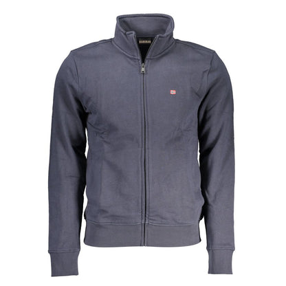 Sweatshirt by Napapijri for men in stretch cotton blue features an magnificent silhouette, showcasing a sophisticated and long-sleeve detail for a truly magnificent finish.