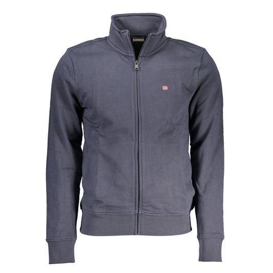 Sweatshirt by Napapijri for men in stretch cotton blue features an magnificent silhouette, showcasing a sophisticated and long-sleeve detail for a truly magnificent finish.