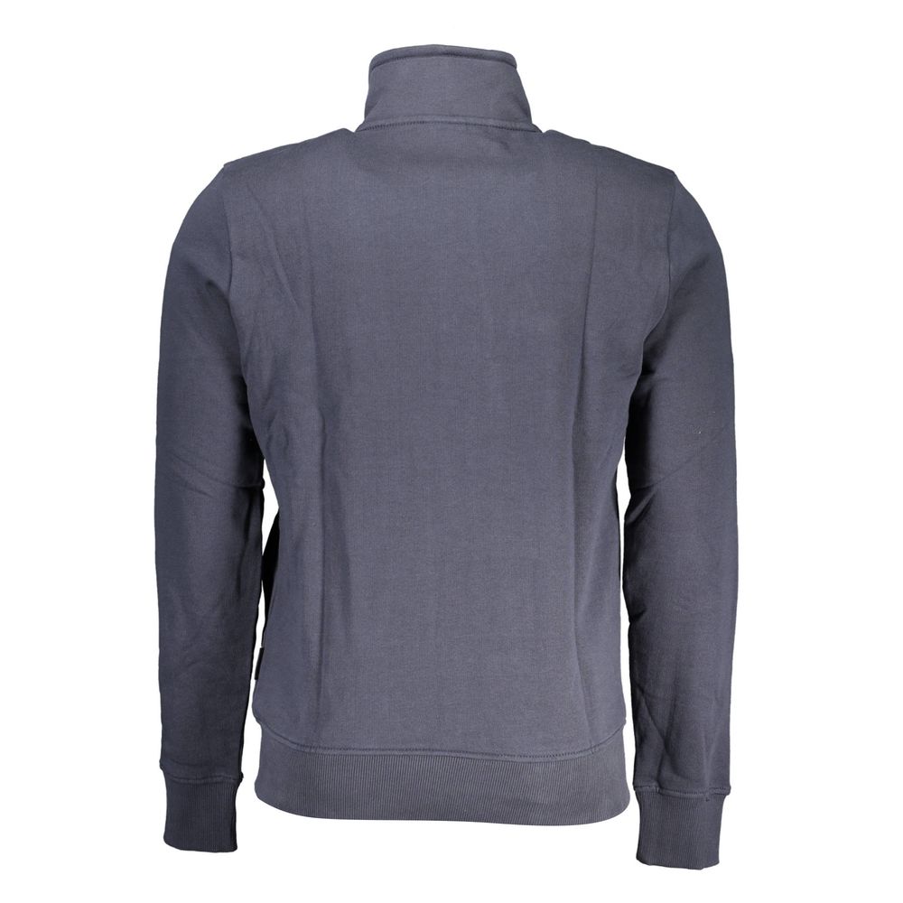 Sweatshirt by Napapijri for men in stretch cotton blue presents a smart casual silhouette, featuring a smart casual and for a sophisticated look.