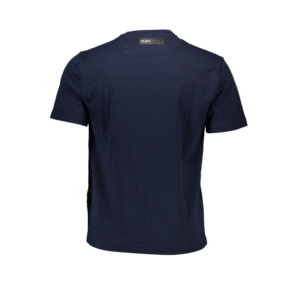 T-Shirt by Plein Sport for men in cotton blue & print features a plush silhouette, showcasing a sophisticated and for a truly plush finish.