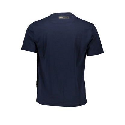 T-Shirt by Plein Sport for men in cotton blue & print features a plush silhouette, showcasing a sophisticated and for a truly plush finish.