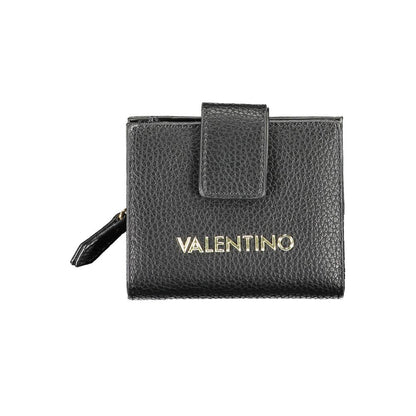 Cardholder Wallet by Mario Valentino for women in polyethylene black presents a refined silhouette, artfully capturing the essence of the Polyethylene Cardholder Wallet design with sophisticated card-organization coin-purse for a refined look.