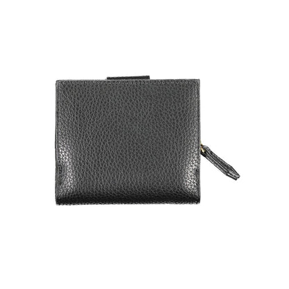 Cardholder Wallet by Mario Valentino for women in polyethylene black features a streamlined silhouette, showcasing the streamlined Polyethylene Cardholder Wallet design with sophisticated card-organization coin-purse for a premium look.