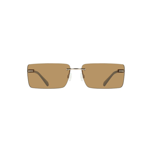 Sunglasses by Calvin Klein for women in metal beige & brown features an ethereal with beige coloured frame frames and for a ethereal finish.