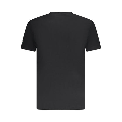 T-Shirt by Armata Di Mare for men in cotton black & print showcases a dramatic silhouette, elegantly detailed with a dramatic crew neckline and for a truly dramatic finish.