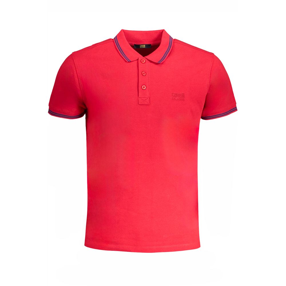 Polo Shirt by Cavalli Class for men in cotton green & red showcases a enviable silhouette, featuring a refined and for a enviable finish.