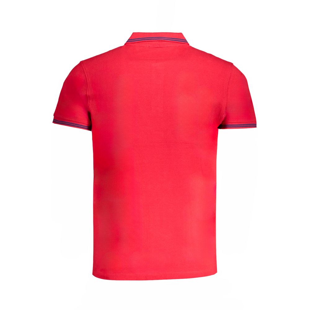 Polo Shirt by Cavalli Class for men in cotton green & red presents a distinguished silhouette, showcasing a sophisticated and distinguished for a truly distinguished finish.
