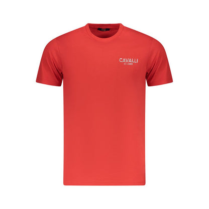 T-Shirt by Cavalli Class for men in cotton red features an edgy silhouette, meticulously detailed with a sophisticated and crew neckline for a truly edgy finish.