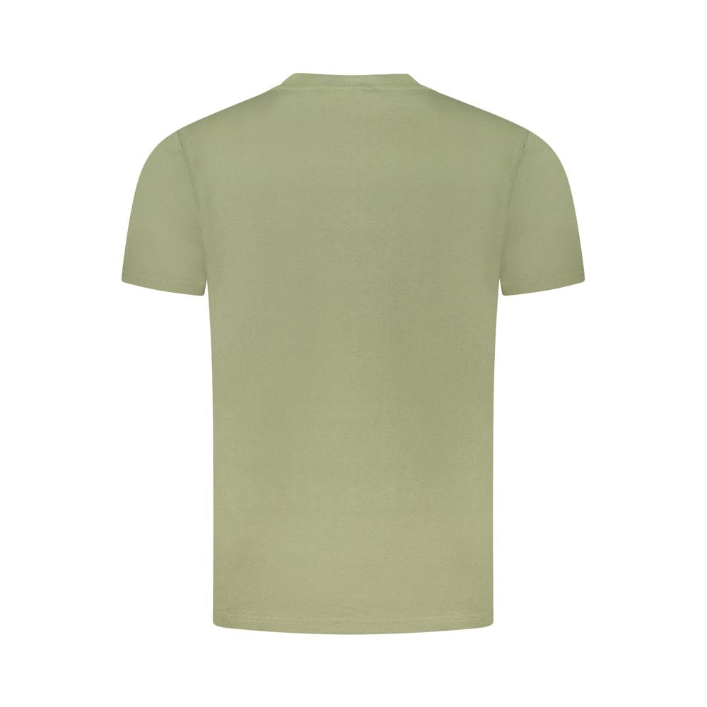 T-Shirt by Cavalli Class for men in cotton green, signature & print showcases a chic silhouette, artfully detailed with a chic and for a chic finish.