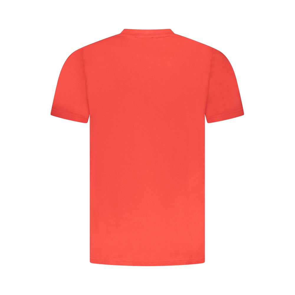 T-Shirt by Cavalli Class for men in cotton red & print showcases a chic silhouette, artfully detailed with a chic and for a chic finish.
