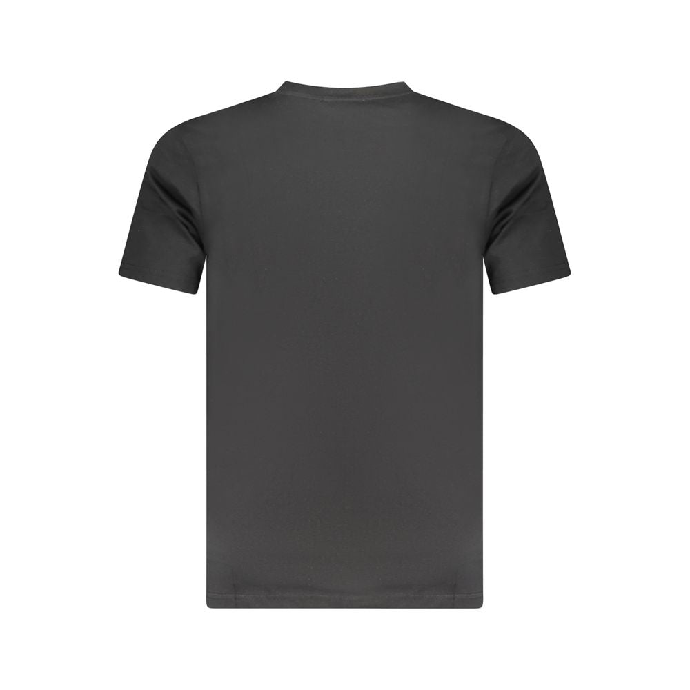 T-Shirt by Cavalli Class for men in cotton black, signature & print showcases a chic silhouette, artfully detailed with a chic crew neckline and for a chic finish.