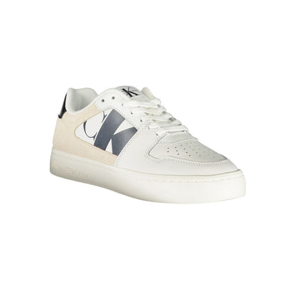 Sneakers by Calvin Klein for women in polyester & rubber white & print presents a sumptuous silhouette, artfully capturing the essence of the Women's Fashion Polyester & Rubber Sneakers with its sumptuous fashion style design.