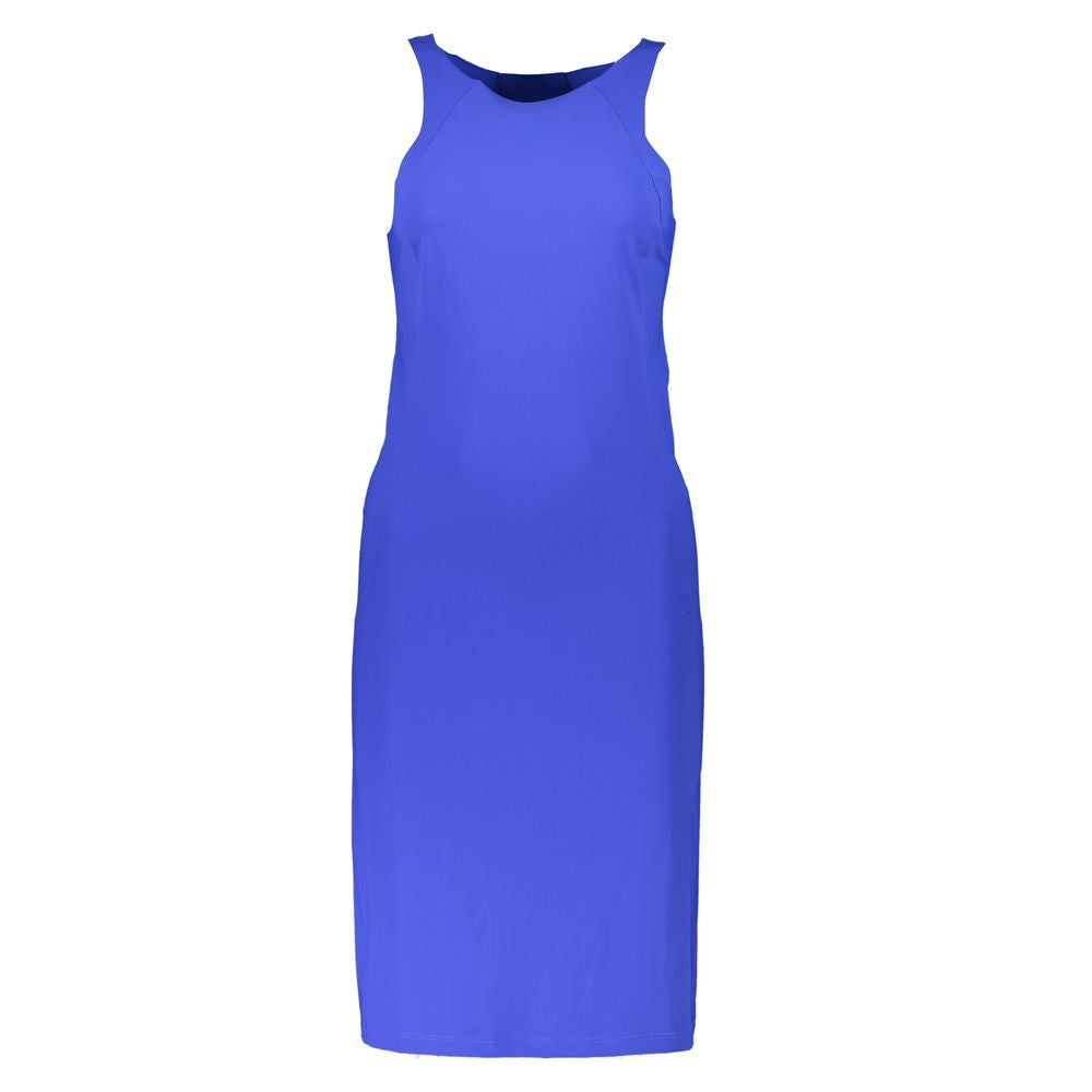 Patrizia Pepe Women's Crew Neck Stretch Polyamide Dress - Blue Signature