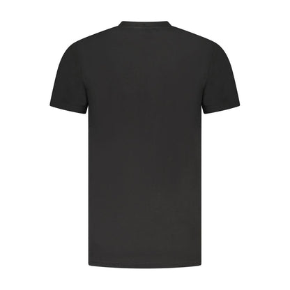 T-Shirt by Cavalli Class for men in cotton black & print features an edgy silhouette, meticulously detailed with a sophisticated and for a truly edgy finish.