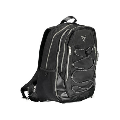 Backpack by Guess Jeans for men in polyamide black features an stately silhouette from the Polyamide Backpack range, with a secure , ample external-pockets & laptop-compartment, and versatile backpack-strap & adjustable-strap.