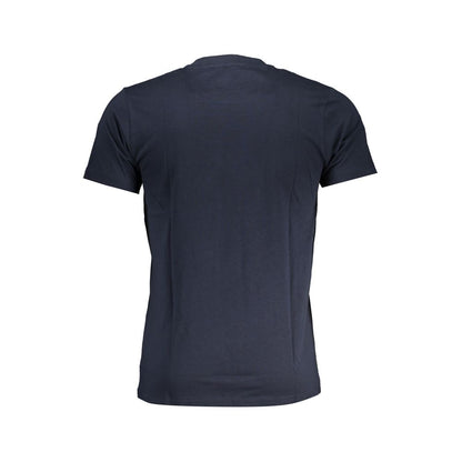 T-Shirt by Cavalli Class for men in cotton blue & print features an edgy silhouette, meticulously detailed with a sophisticated and crew neckline for a truly edgy finish.