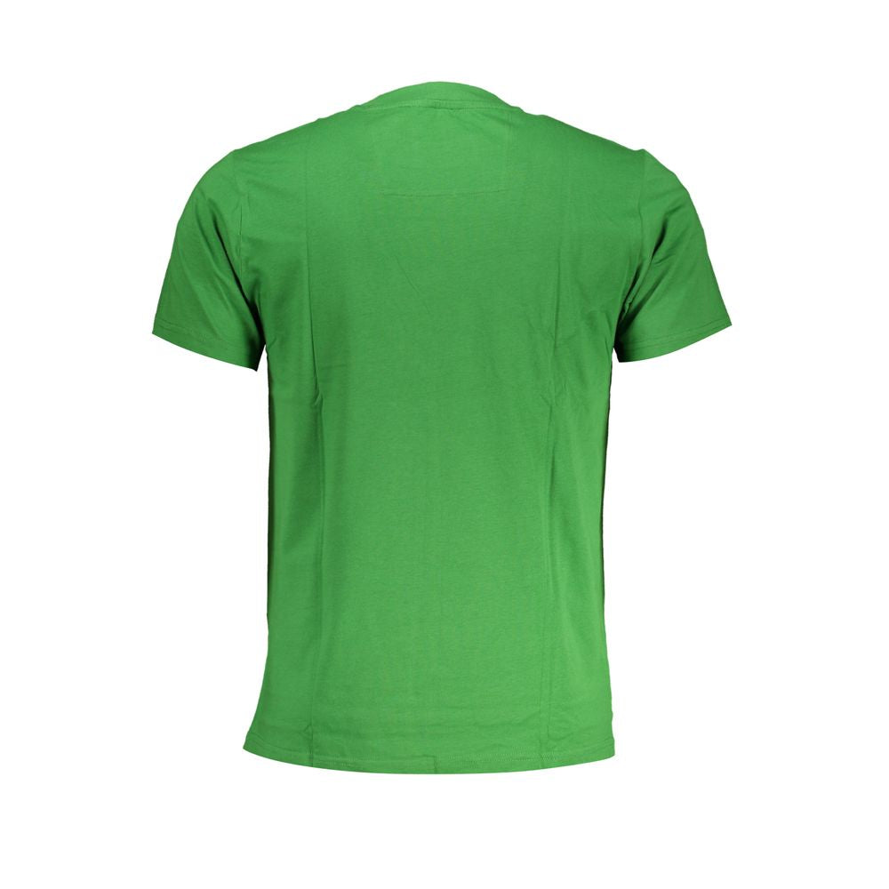 T-Shirt by Cavalli Class for men in cotton green, signature & print showcases a fashionable silhouette, elegantly detailed with a fashionable and for a sophisticated, high-fashion look.