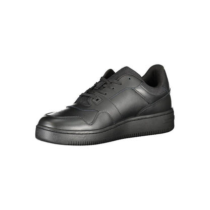 Athletic Sneakers Tommy Hilfiger men polyester black & print featuring a avant-garde Men's Athletic Polyester Sneakers design with a avant-garde athletic style for a refined finish.