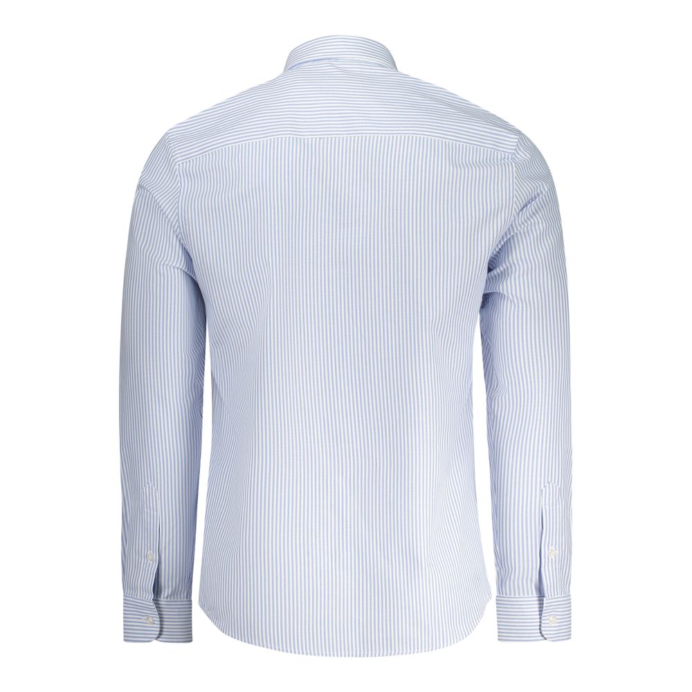 Dress Shirt by North Sails for men in cotton light-blue & striped showcases a sleek silhouette, elegantly detailed with a sleek and for a sleek finish.