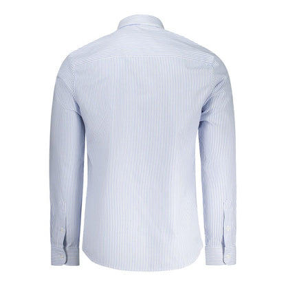 Dress Shirt by North Sails for men in cotton light-blue & striped showcases a sleek silhouette, elegantly detailed with a sleek and for a sleek finish.