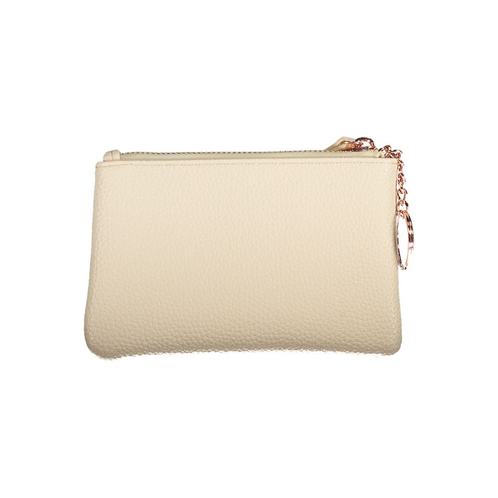 Wallet by Mario Valentino for women in polyethylene beige presents a architectural silhouette from the The Blend Polyethylene Wallet collection, showcasing architectural eco-friendly for a architectural finish.